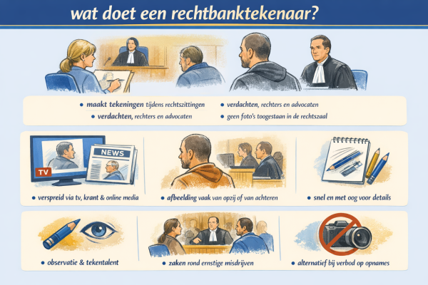 Alles over het beroep rechtbanktekenaar Wat doet een rechtbanktekenaar