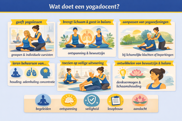 Alles over het beroep yogadocent Wat doet een yogadocent