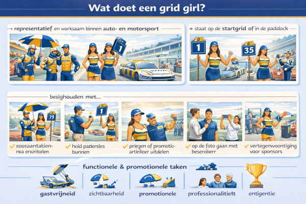 Alles over het beroep grid girl Wat doet een grid girl