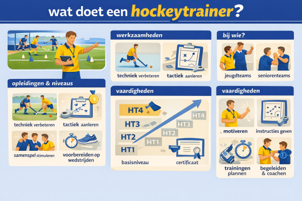 Alles over het beroep hockeytrainer Wat doet een hockeytrainer