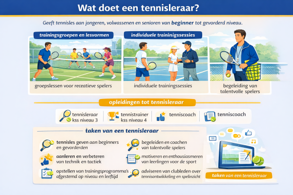 Wat doet een tennisleraar