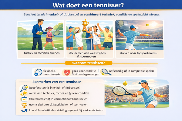 Alles over het beroep tennisser Wat doet een tennisser