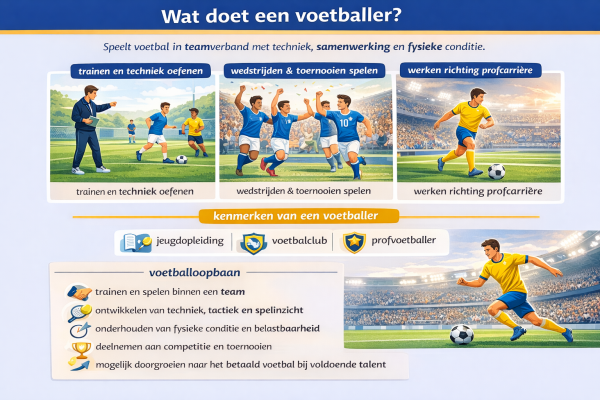 Alles over het beroep voetballer Wat doet een voetballer