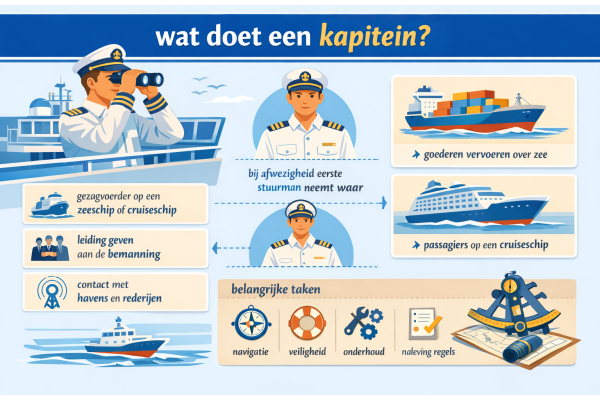 Alles over het beroep kapitein Wat doet een kapitein