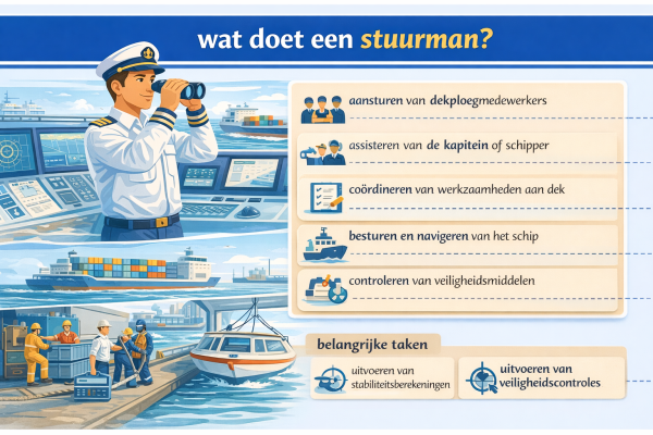Alles over het beroep stuurman Wat doet een stuurman