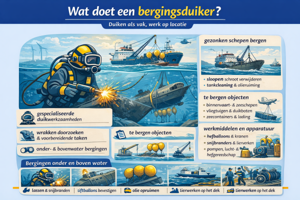 Alles over het beroep bergingsduiker Wat doet een bergingsduiker