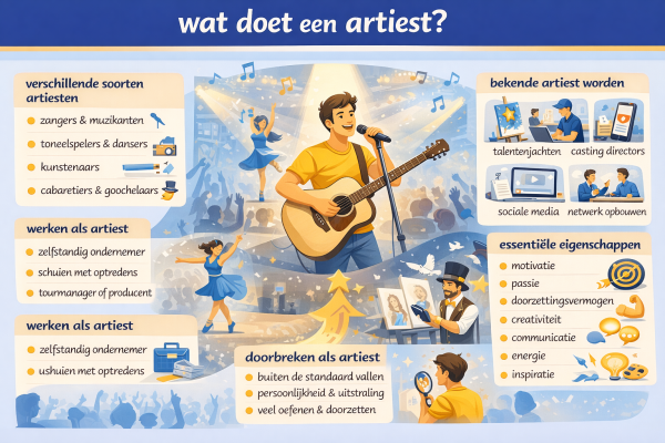 Alles over het beroep artiest Wat doet een artiest