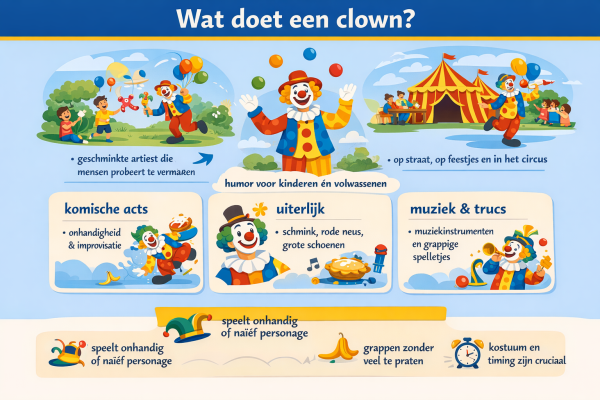Alles over het beroep clown Wat doet een clown