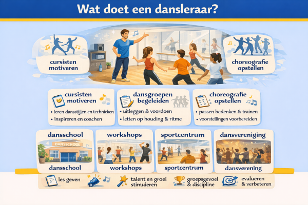 Alles over het beroep dansleraar Wat doet een dansleraar