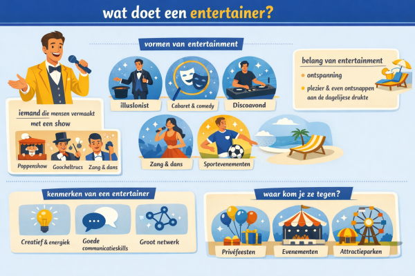 Alles over het beroep entertainer Wat doet een entertainer