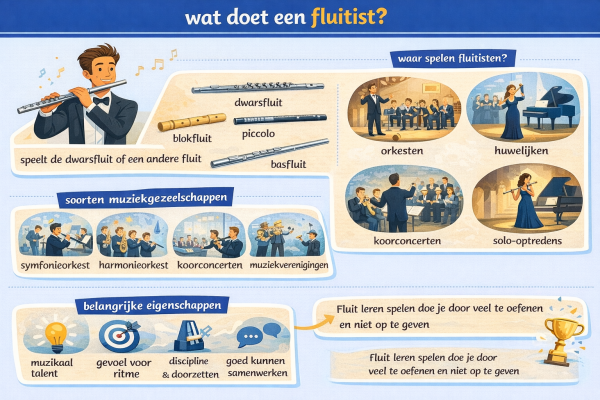Alles over het beroep fluitist Wat doet een fluitist