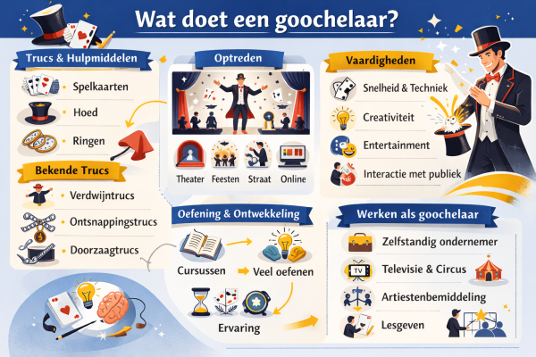 Alles over het beroep goochelaar Wat doet een goochelaar