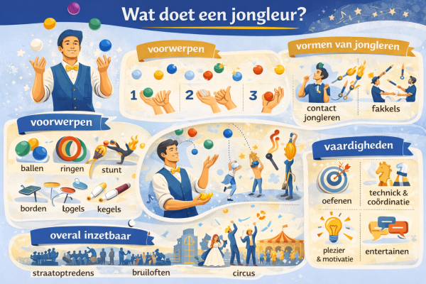 Alles over het beroep jongleur Wat doet een jongleur