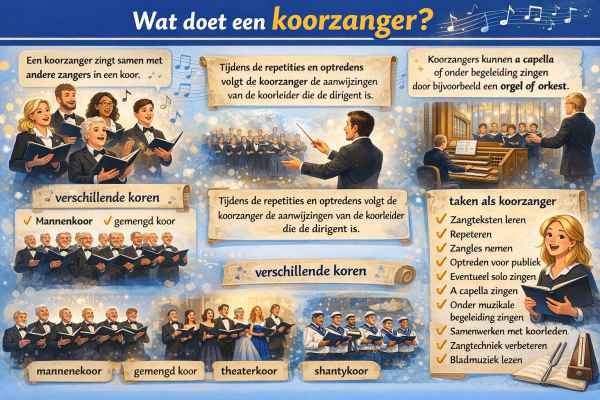 Alles over het beroep koorzanger Wat doet een koorzanger