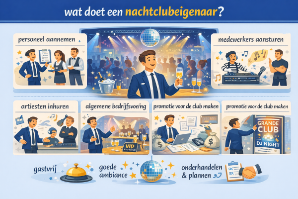 Alles over het beroep nachtclubeigenaar Wat doet een nachtclubeigenaar