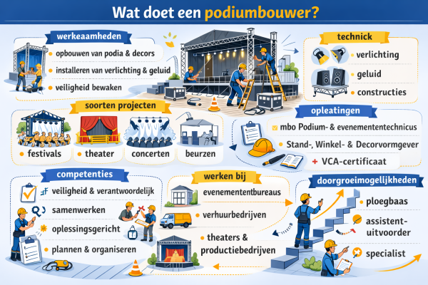 Alles over het beroep podiumbouwer Wat doet een podiumbouwer
