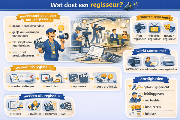 Alles over het beroep regisseur Wat doet een regisseur