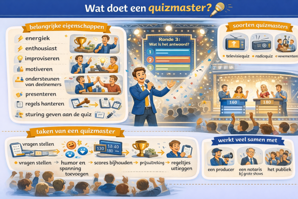Alles over het beroep quizmaster Wat doet een quizmaster