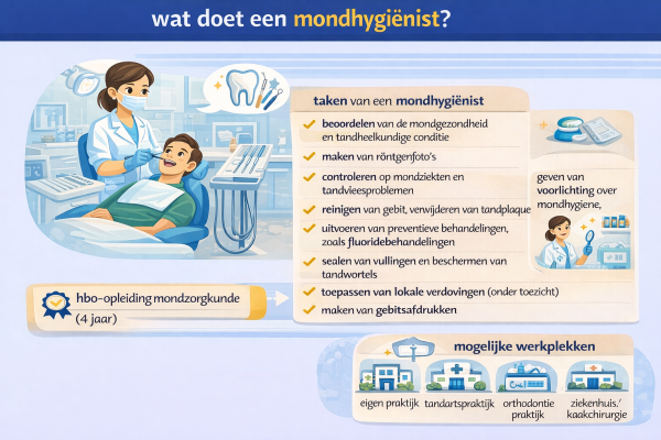 Alles over het beroep mondhygienist Wat doet een mondhygienist