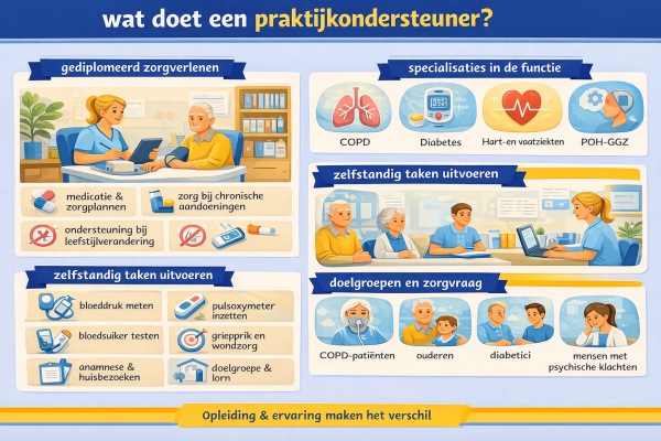 Alles over het beroep praktijkondersteuner Wat doet een praktijkondersteuner