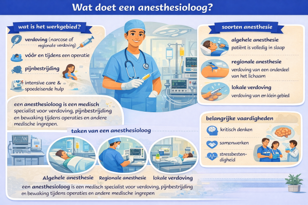 Alles over het beroep anesthesioloog Wat doet een anesthesioloog