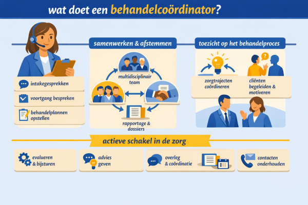 Alles over het beroep behandelcoordinator Wat doet een behandelcoordinator