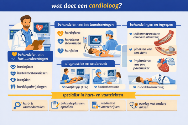 Alles over het beroep cardioloog Wat doet een cardioloog