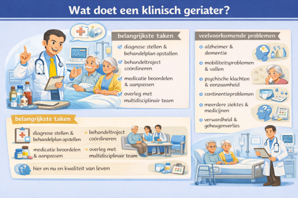 Alles over het beroep klinisch geriater Wat doet een klinisch geriater