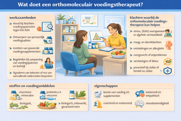 Alles over het beroep orthomoleculair voedingstherapeut Wat doet een orthomoleculair voedingstherapeut