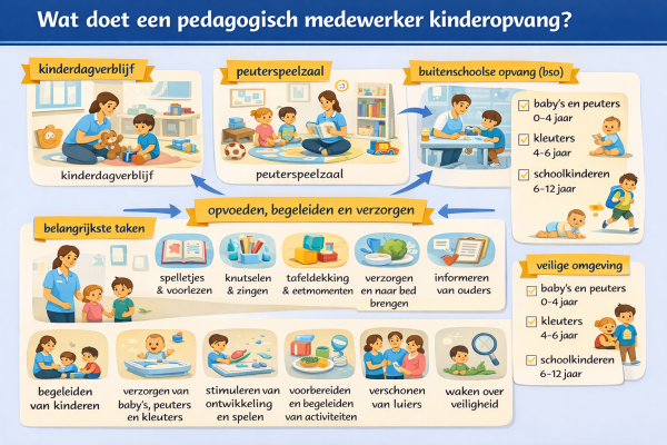 Alles over het beroep pedagogisch medewerker kinderopvang Wat doet een pedagogisch medewerker kinderopvang