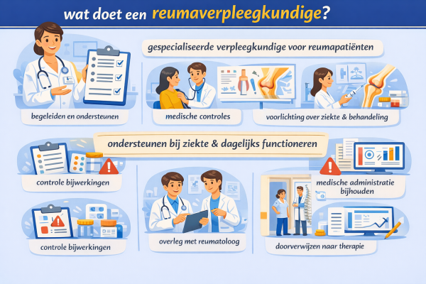 Alles over het beroep reumaverpleegkundige Wat doet een reumaverpleegkundige