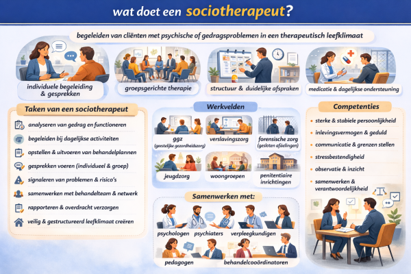 Alles over het beroep sociotherapeut Wat doet een sociotherapeut
