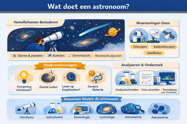 Alles over het beroep astronoom Wat doet een astronoom