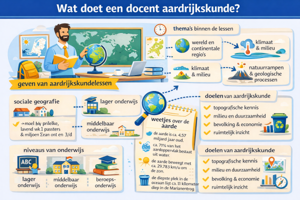 Alles over het beroep docent aardrijkskunde Wat doet een docent aardrijkskunde