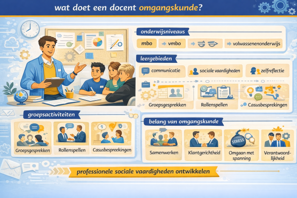 Alles over het beroep docent omgangskunde Wat doet een docent omgangskunde