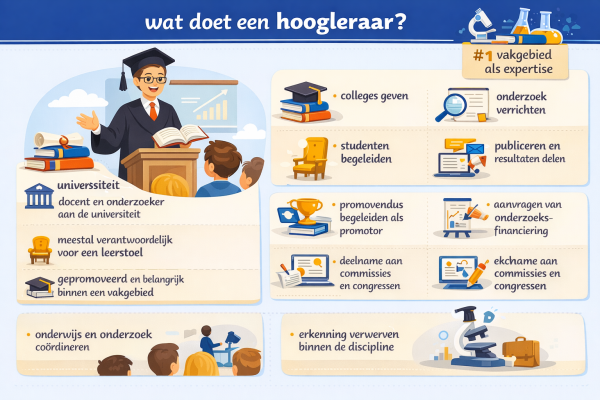 Alles over het beroep hoogleraar Wat doet een hoogleraar