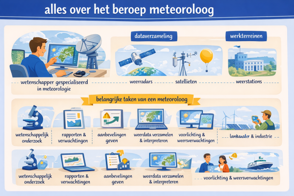 Alles over het beroep meteoroloog Wat doet een meteoroloog