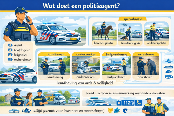 Alles over het beroep politieagent Wat doet een politieagent
