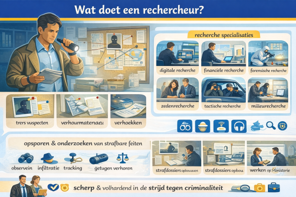 Alles over het beroep rechercheur Wat doet een rechercheur