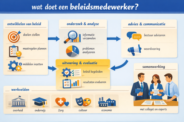Alles over het beroep beleidsmedewerker Wat doet een beleidsmedewerker