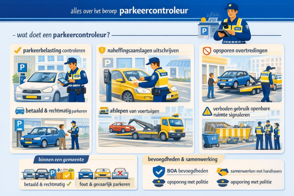 Alles over het beroep parkeercontroleur Wat doet een parkeercontroleur