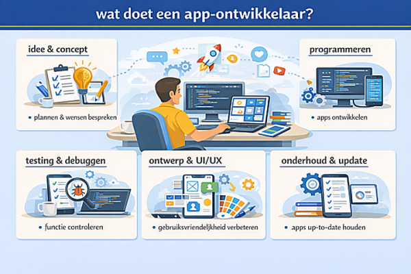 Alles over het beroep app-ontwikkelaar Wat doet een app-ontwikkelaar