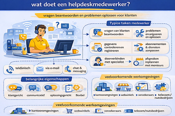 Alles over het beroep helpdeskmedewerker Wat doet een helpdeskmedewerker