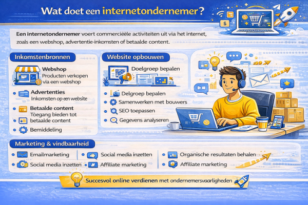 Wat doet een internetondernemer