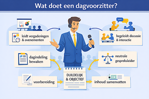 Alles over het beroep dagvoorzitter Wat doet een dagvoorzitter