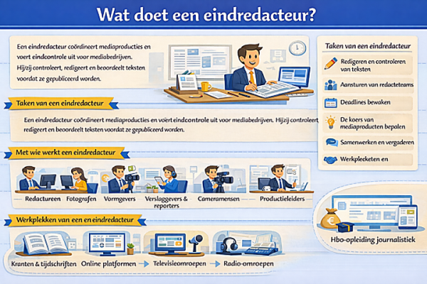 Alles over het beroep eindredacteur Wat doet een eindredacteur