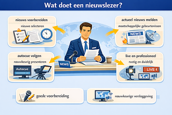 Alles over het beroep nieuwslezer Wat doet een nieuwslezer