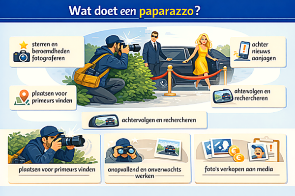 Alles over het beroep paparazzo Wat doet een paparazzo