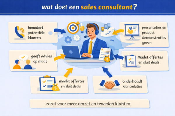 Alles over het beroep sales consultant Wat doet een sales consultant