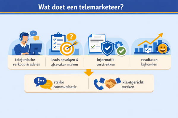 Alles over het beroep telemarketeer Wat doet een telemarketeer
